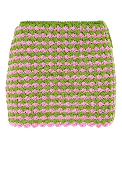 PRADA MULTICOLOR CROCHET MINI SKIRT