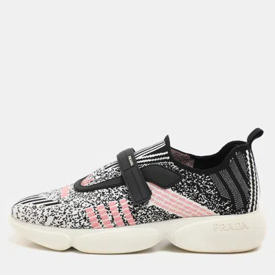 Pre-owned Prada Multicolor Knit Fabric Low Top Sneakers Size 41