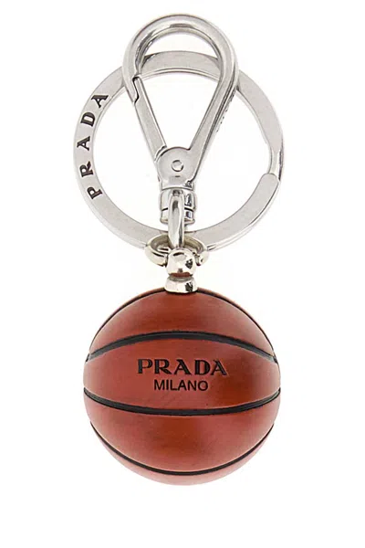 Prada Multicolor Metal Key Ring