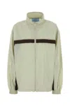 Prada Renylon Windbreaker High Collar Elastic Cuffs In Multi