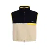 Prada Pile Vest Color Block Drawstring Hem In Multi