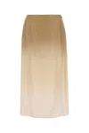 Prada Silk Midi Skirt In Multicolor