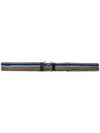 Prada Striped Clasp Buckle Belt Elastic Cotton In Multi