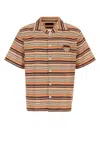 Prada Camicia In Misto Cotone Ricamato Uomo