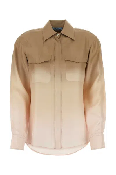PRADA MULTICOLOR TWILL SHIRT