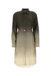 Prada Abito Chemisier In Twill Multicolor Donna In Multicolor