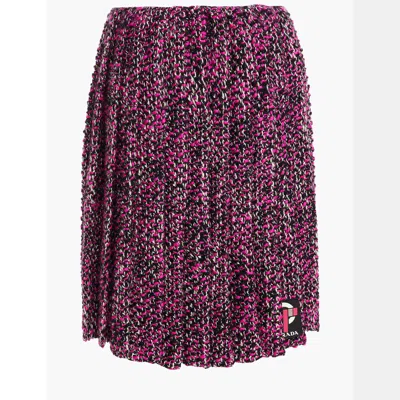 Pre-owned Prada Multicolor Wool Knee Length Skirt S (it 38)