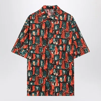 PRADA PRADA  MULTICOLOURED COTTON PRINT SHIRT