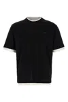 Prada Men Double Layer T-shirt In Black