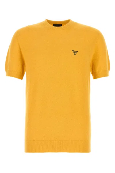 Prada Mustard Cotton T-shirt