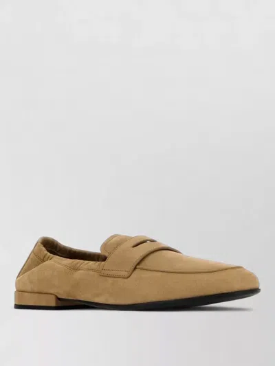 Prada Nabuk Shuffle Loafers Elasticated Sides Round Toe In Animal Print