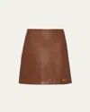 Prada Side Zipper Skirt In Cacao