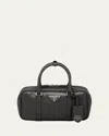 Prada Napa Leather Top-handle Bag In F0002 Nero