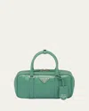 Prada Napa Leather Top-handle Bag In F0092 Salvia