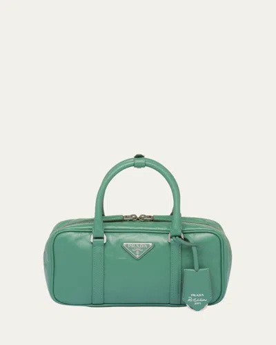 Prada Napa Leather Top-handle Bag In F0092 Salvia