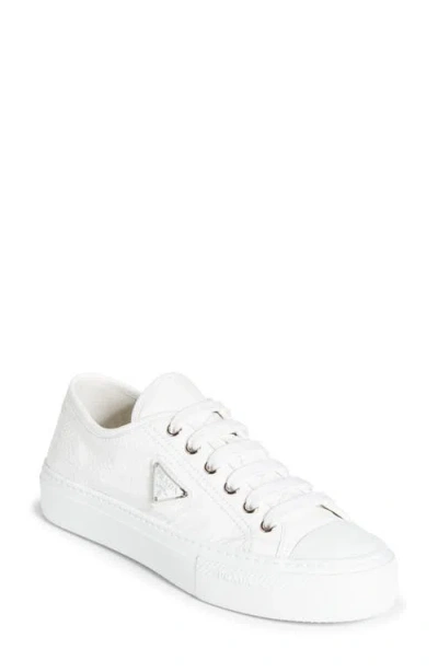 Prada Smash Naplak Leather Triangle Logo Low-top Sneakers In White