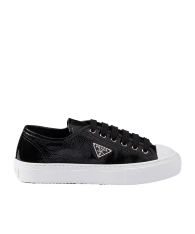 PRADA PRADA TRIANGLE-LOGO LACE-UP SNEAKERS
