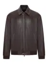 Prada Nappa Bomber Jacket In Brown