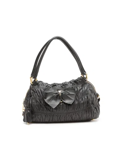 Prada Nappa Gaufré Bag In Black