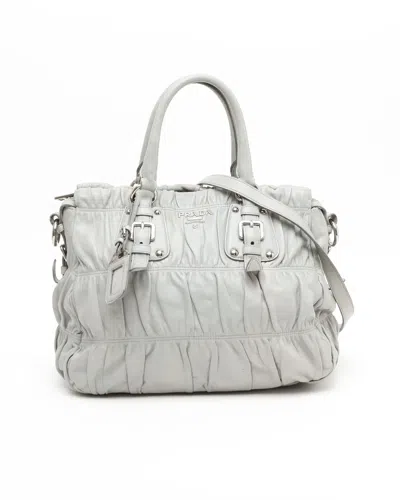 Prada Nappa Gaufre Bag In Gray