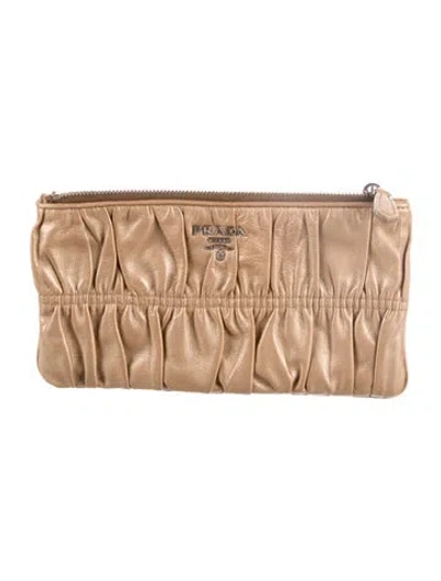 Pre-owned Prada Nappa Gaufre Pouch