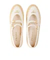 Prada Nappa Leather And Raffia Ballerinas In White