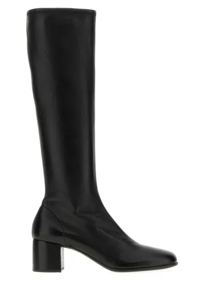 Prada Nappa Leather Ankle Boots With 5.5 Cm Heel In Black