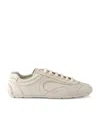 Prada Montecarlo Re-edition 2005 Antiqued Nappa Leather Sneakers In Neutral