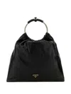 Prada Nappa Leather Top Handle Bag In Black