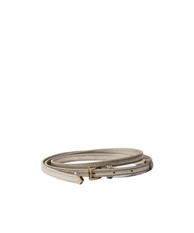 Prada Nappa Leather Belt In Gray