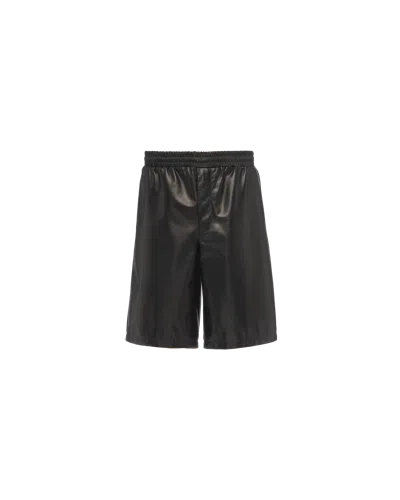 PRADA NAPPA LEATHER BERMUDAS