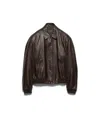 Prada Nappa Leather Bomber Jacket In Multi