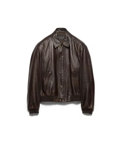 PRADA NAPPA LEATHER BOMBER JACKET