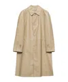 Prada Nappa Leather Coat In Neutral