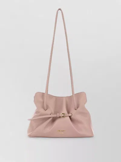 Prada Nappa Leather Dana Small Shoulder Bucket Bag In Pink