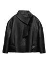 Prada Nappa Leather Jacket In Black