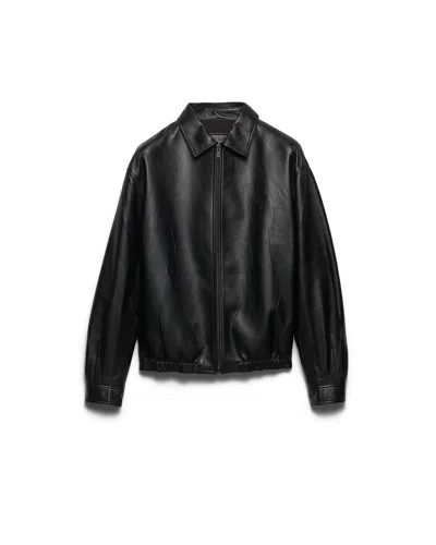 Prada Jacke Aus Nappa-leder In Black