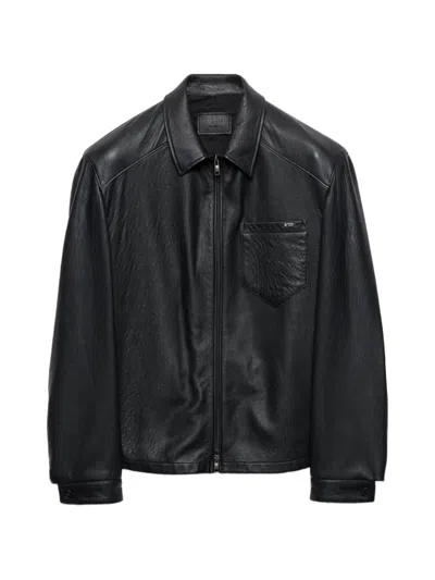 Prada Jacke Aus Nappa-leder In Black