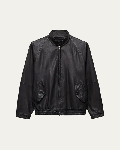 Prada Nappa Leather Jacket In Black
