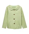 Prada Nappa Jacket Long Sleeves Notched Collar In Green