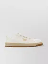 Prada Ivory Nappa Leather Downtown Sneakers
