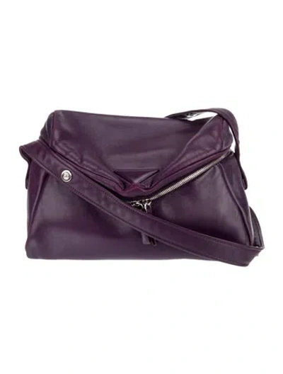 Pre-owned Prada Nappa Leather Messenger Bag In Purple