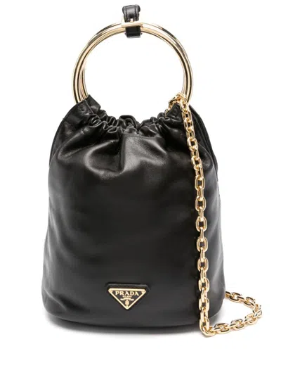 Prada Nappa Leather Mini Bag In Black