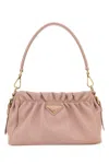 Prada Nappa Leather Mini Handbag With Golden Hardware In Nude