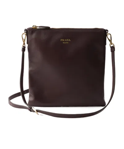 Prada Nappa Leather Mini Shoulder Bag In Briarwood