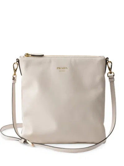 Prada Nappa Leather Mini Shoulder Bag In White