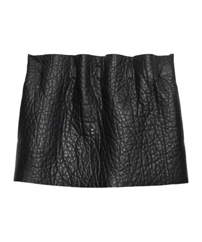 Prada Nappa Leather Mini Skirt In Animal Print