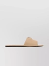 Prada Women Sandali Slide In Pelle In Beige