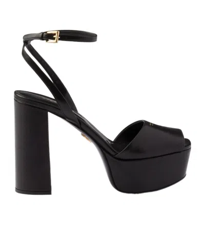 Prada Nappa Leather Platform Sandals In Multi