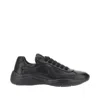 Prada Technical Sneakers Mesh Panels Rubber Sole In Black